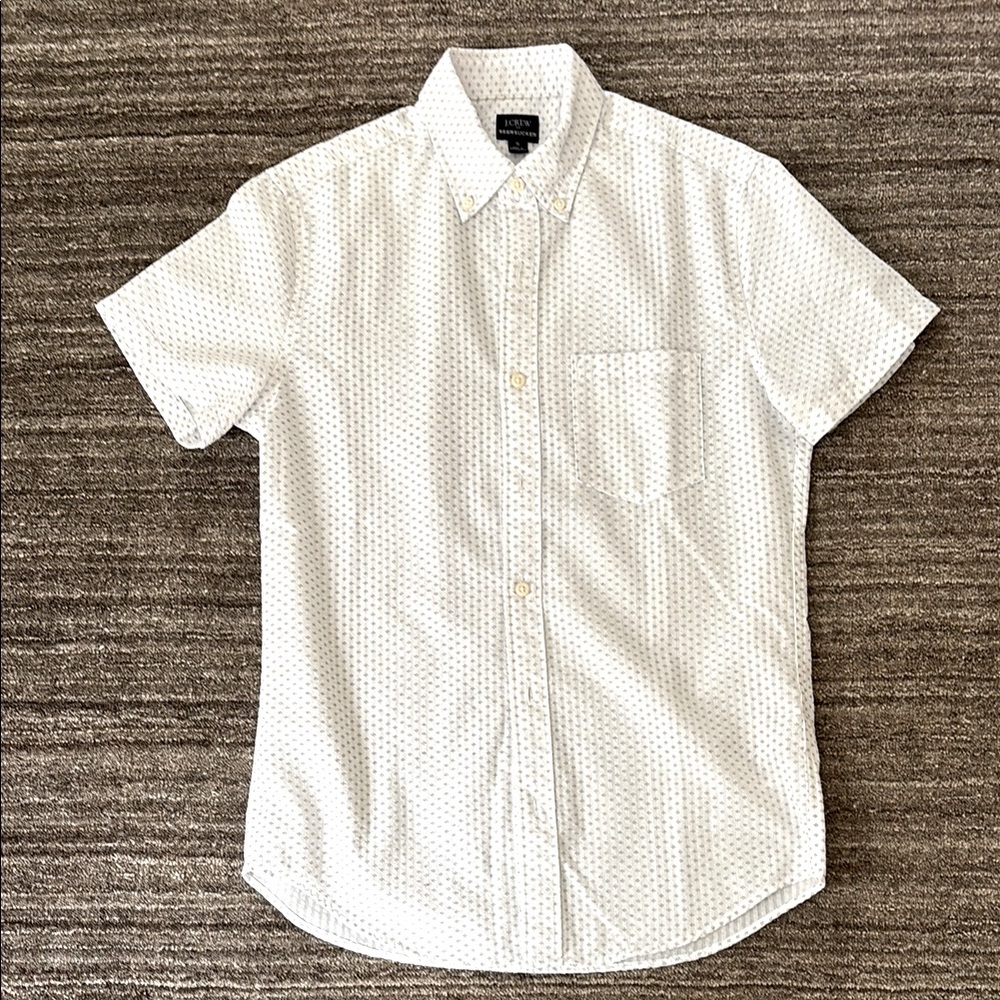 J Crew Factory Seer Sucker Button Down Shirt
